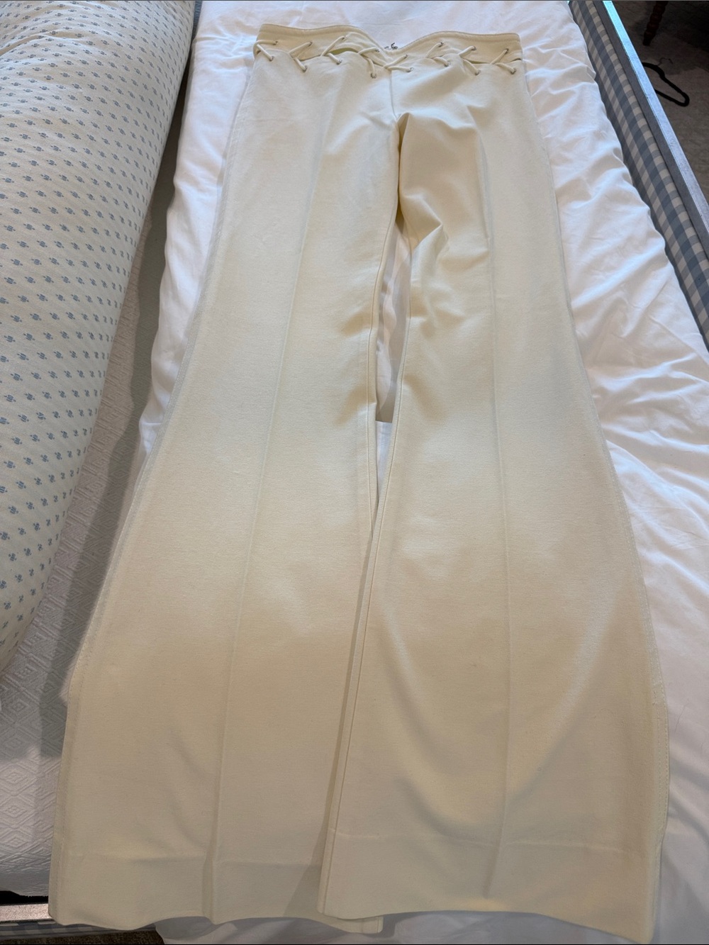 10 Crosby Derek Lam Cream Boot Cut Flare Pants